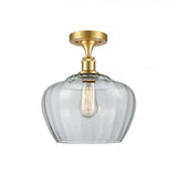 Bowl Semi-Flush Mount from the Athens Deco Swirl Collection