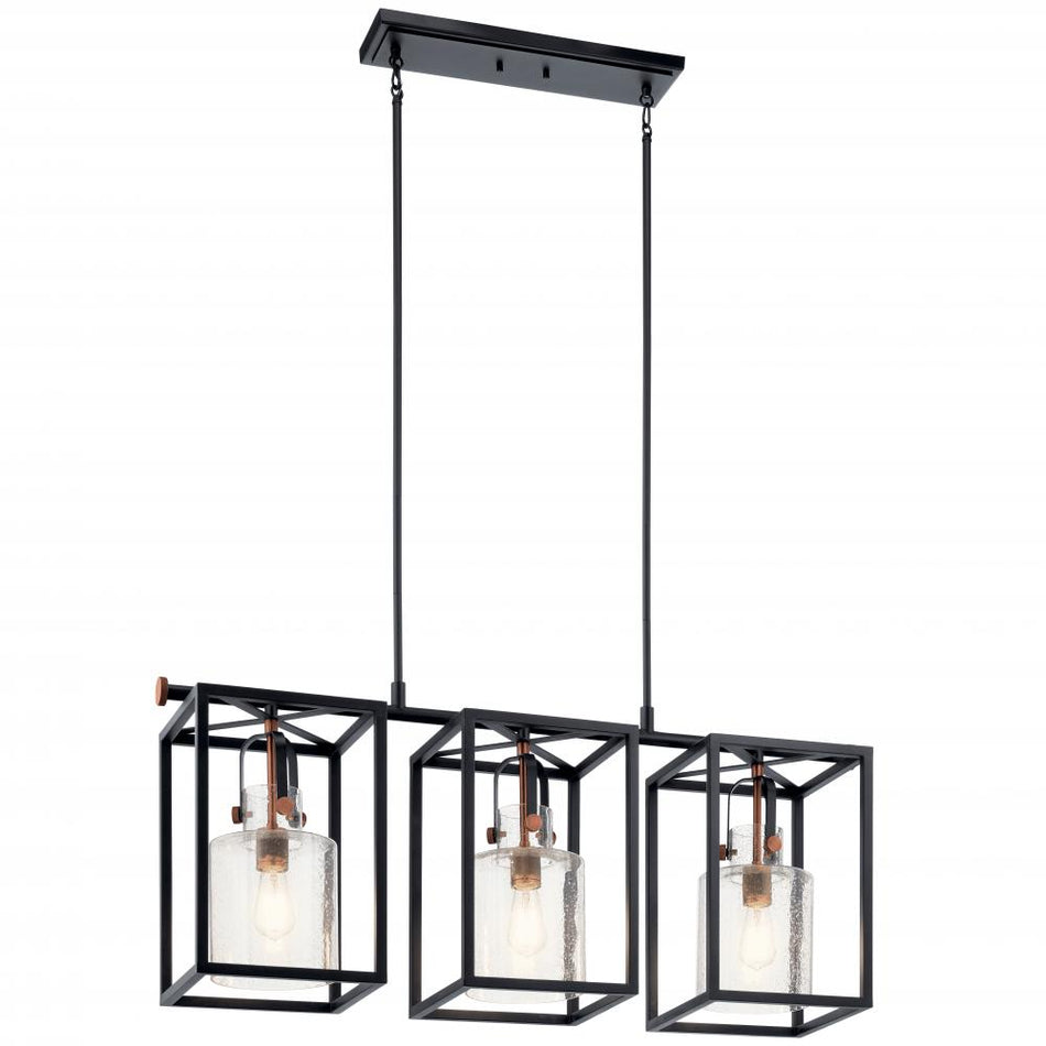 Industrial 3 Light Chandelier from the Kitner Collection
