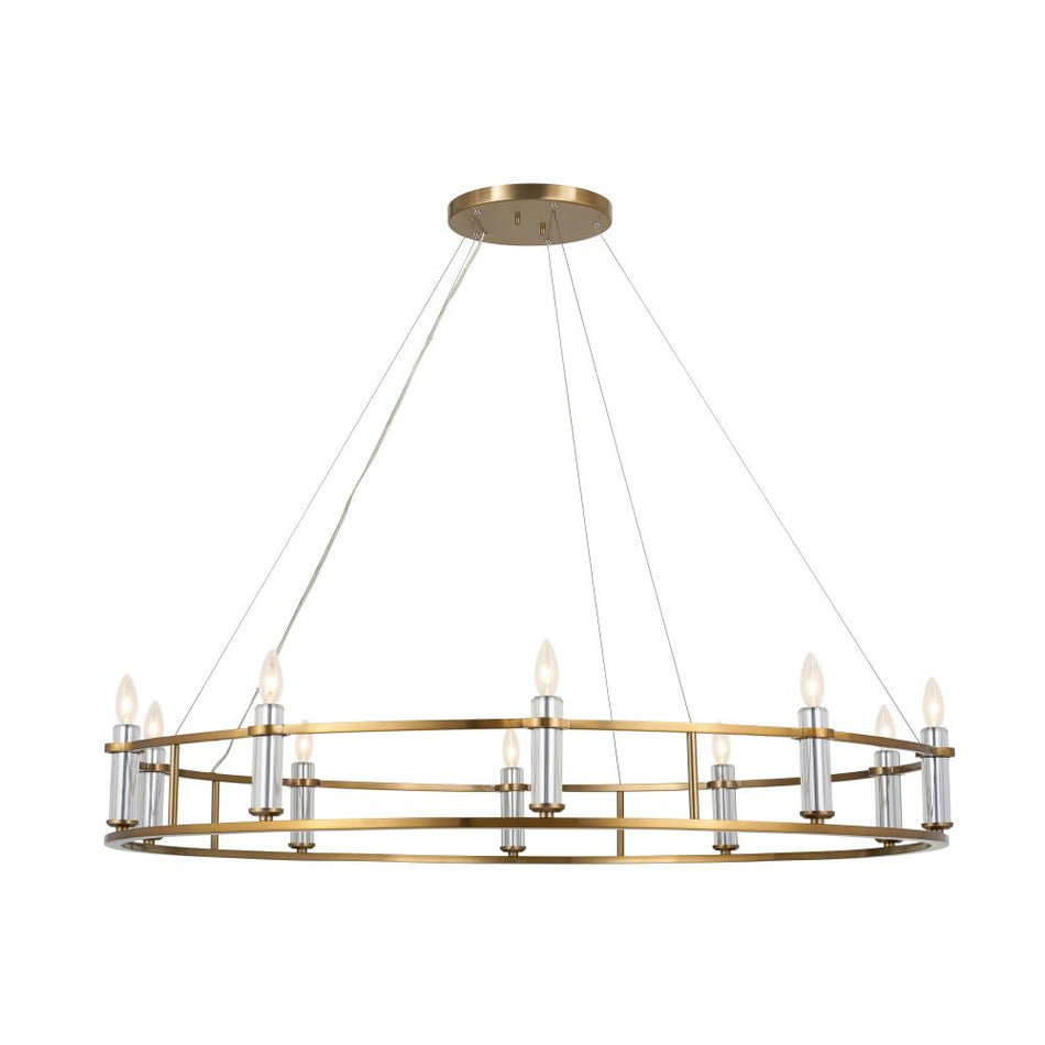 Traditional 10 Light Chandelier from the Rosalind Collection