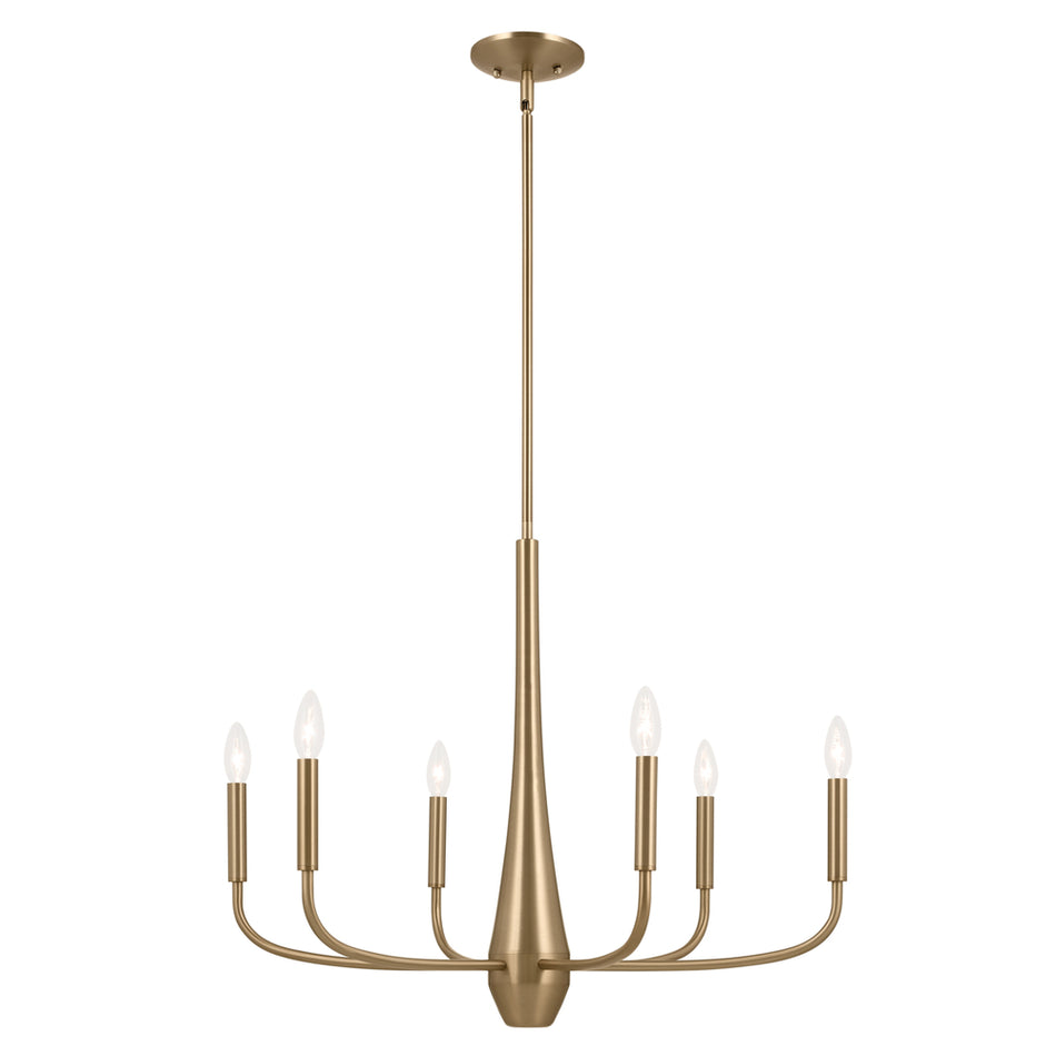 Contemporary 6 Light Chandelier from the Deela Collection