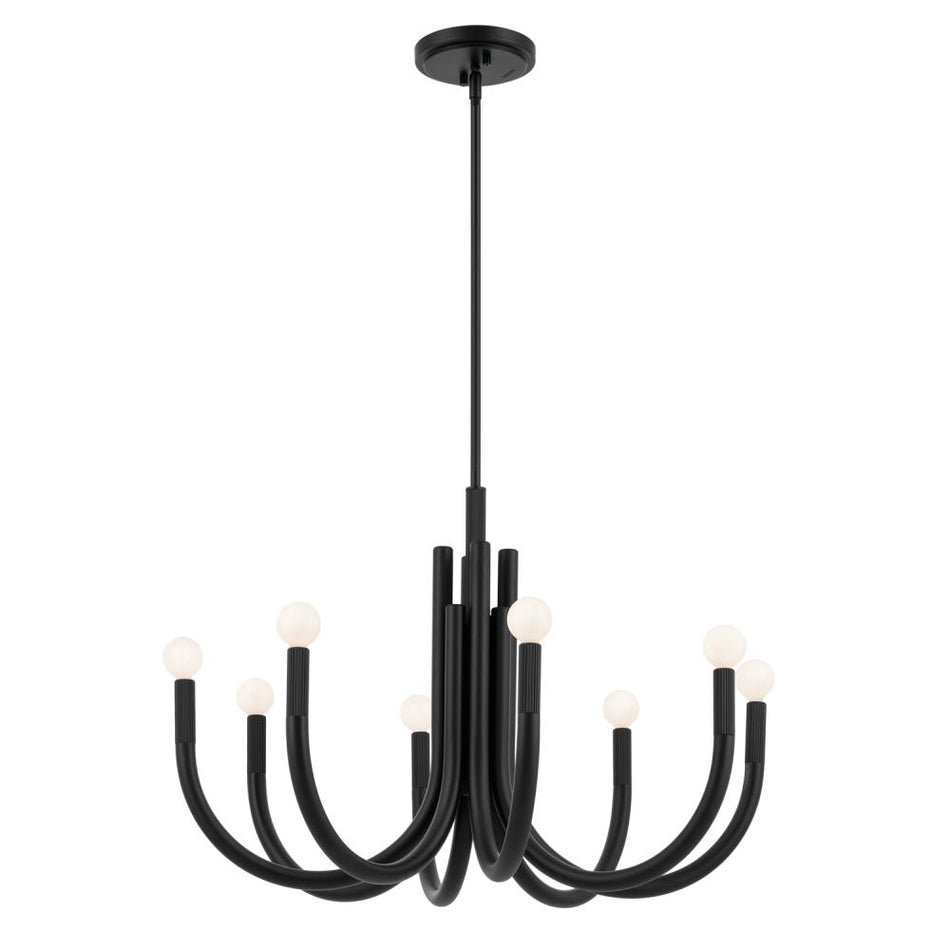 Contemporary 8 Light Chandelier from the Odensa Collection