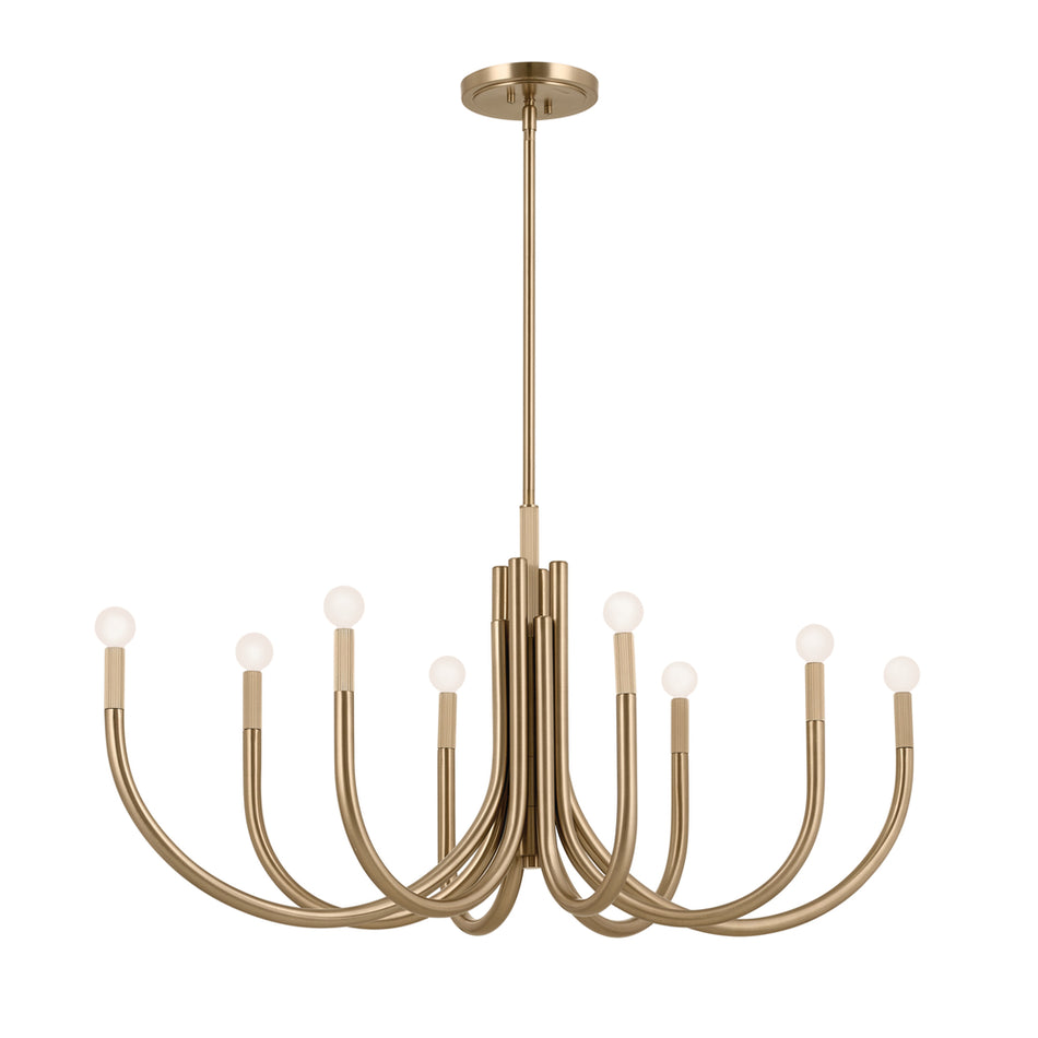Contemporary 8 Light Chandelier from the Odensa Collection