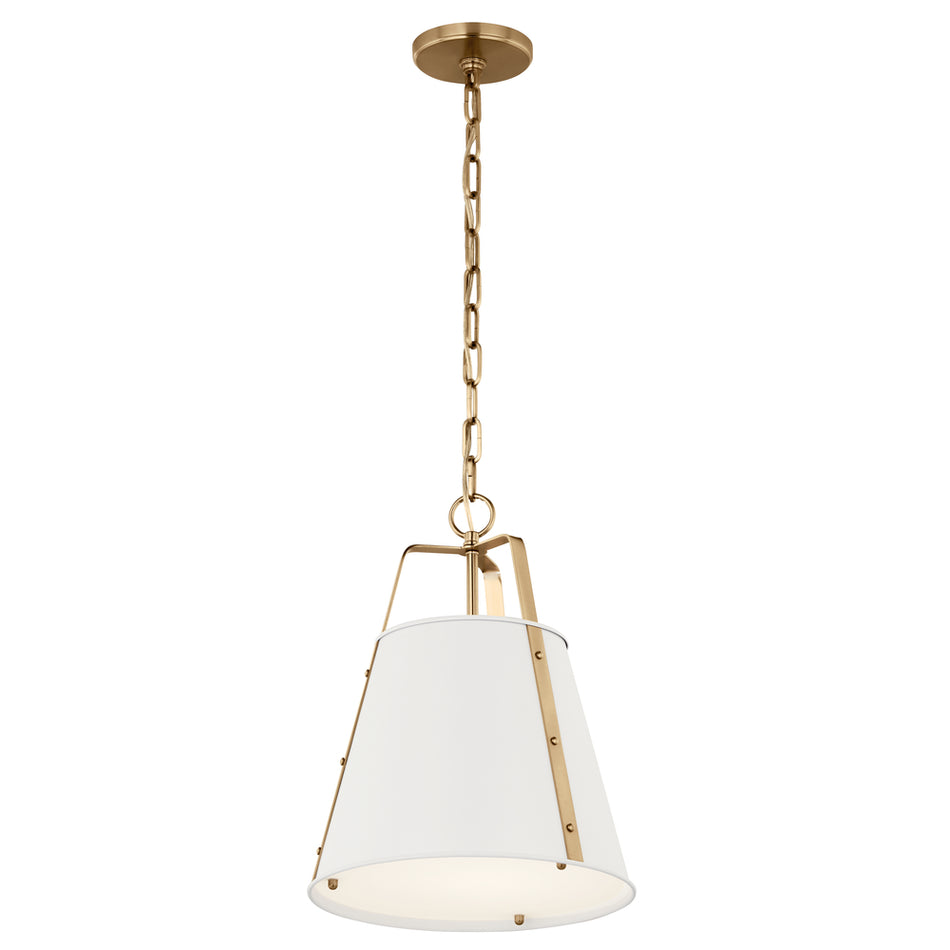 Traditional Drum Shade Pendant from the Etcher Collection