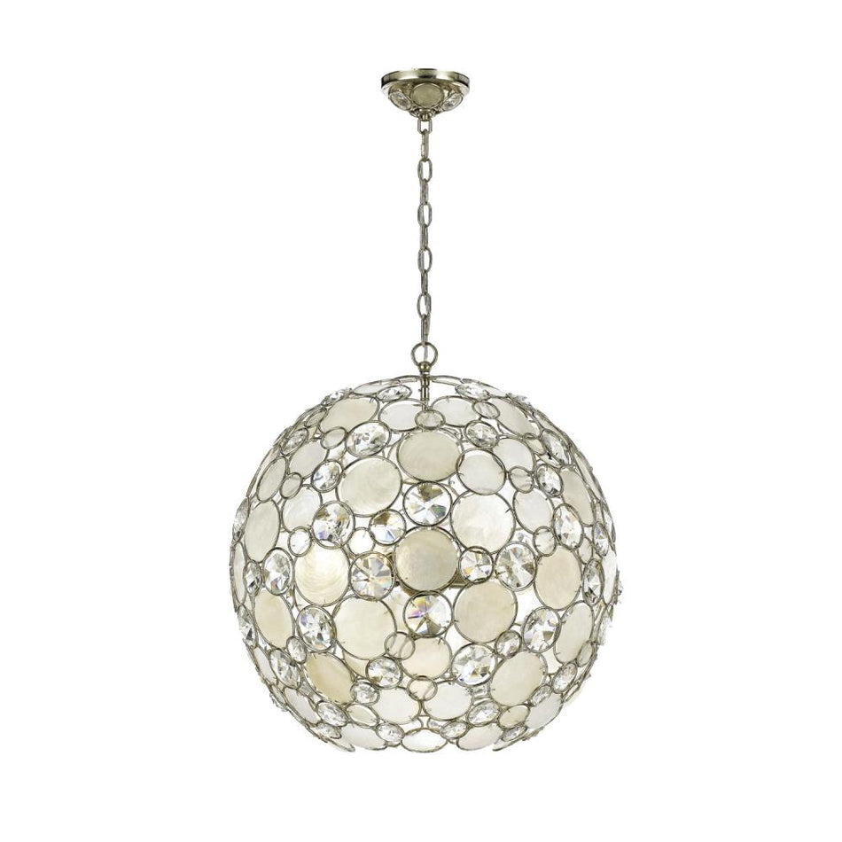Palla 22'' Antique Silver Chandelier