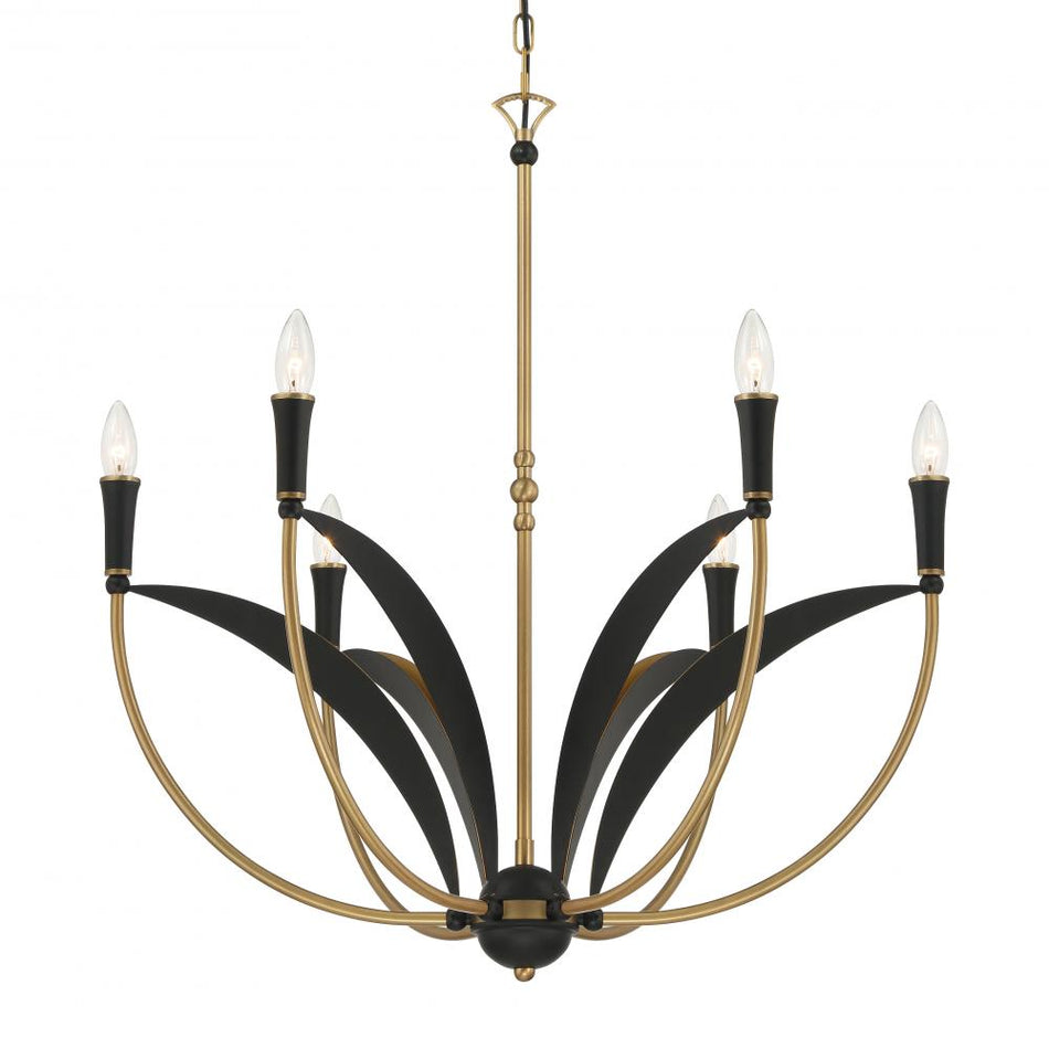 Transitional 6 Light Chandelier from the Miller Collection