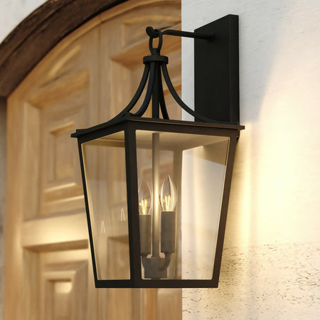 Cottage Grove 9" Outdoor Wall Light in Matte Black