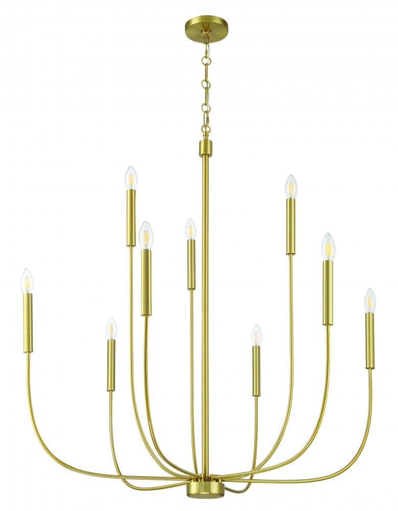 Contemporary 9 Light Chandelier from the Traci Collection
