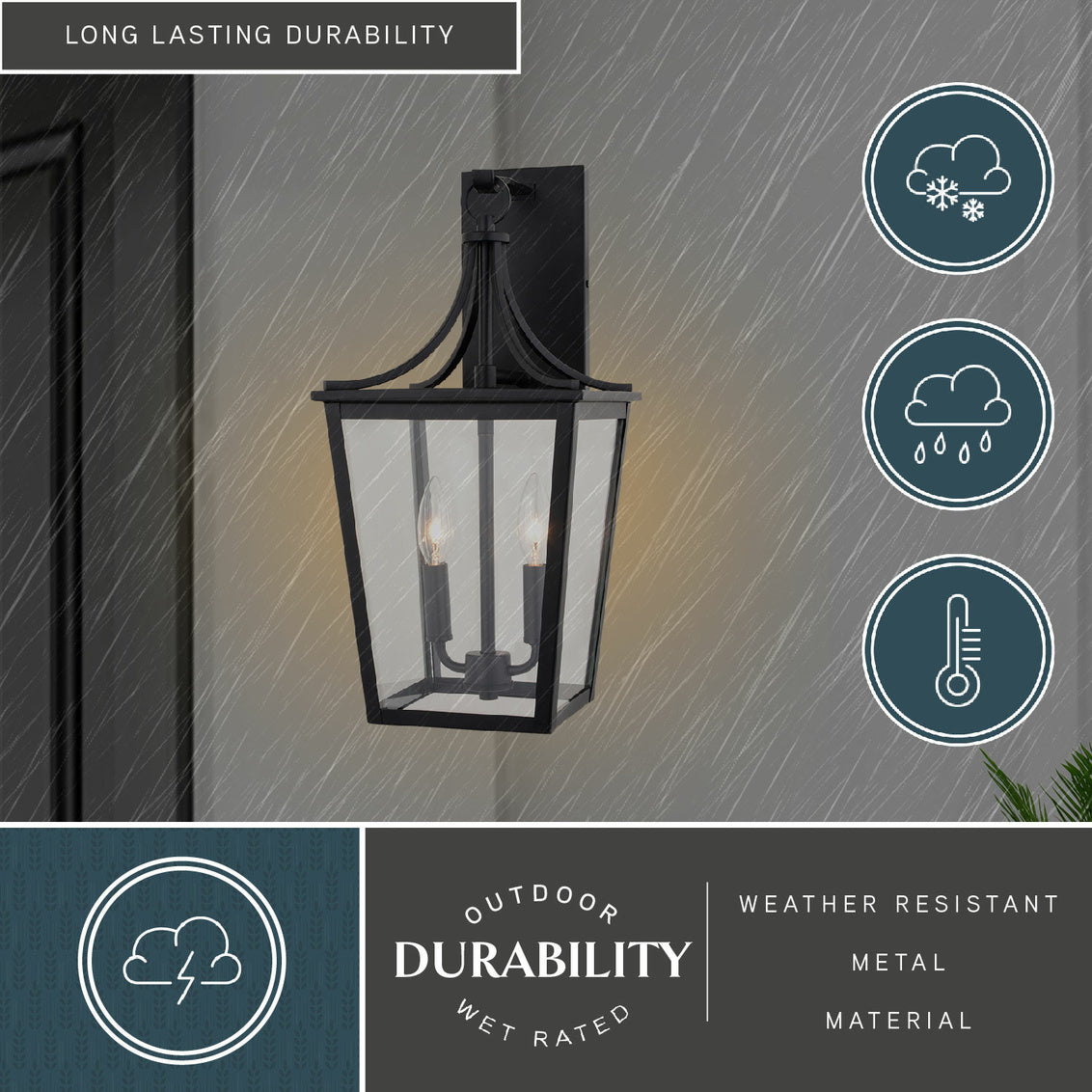 Cottage Grove 9" Outdoor Wall Light in Matte Black