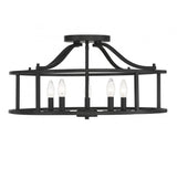Contemporary Drum Shade Semi-Flush Mount from the Stockton Collection