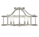 Contemporary Drum Shade Semi-Flush Mount from the Stockton Collection