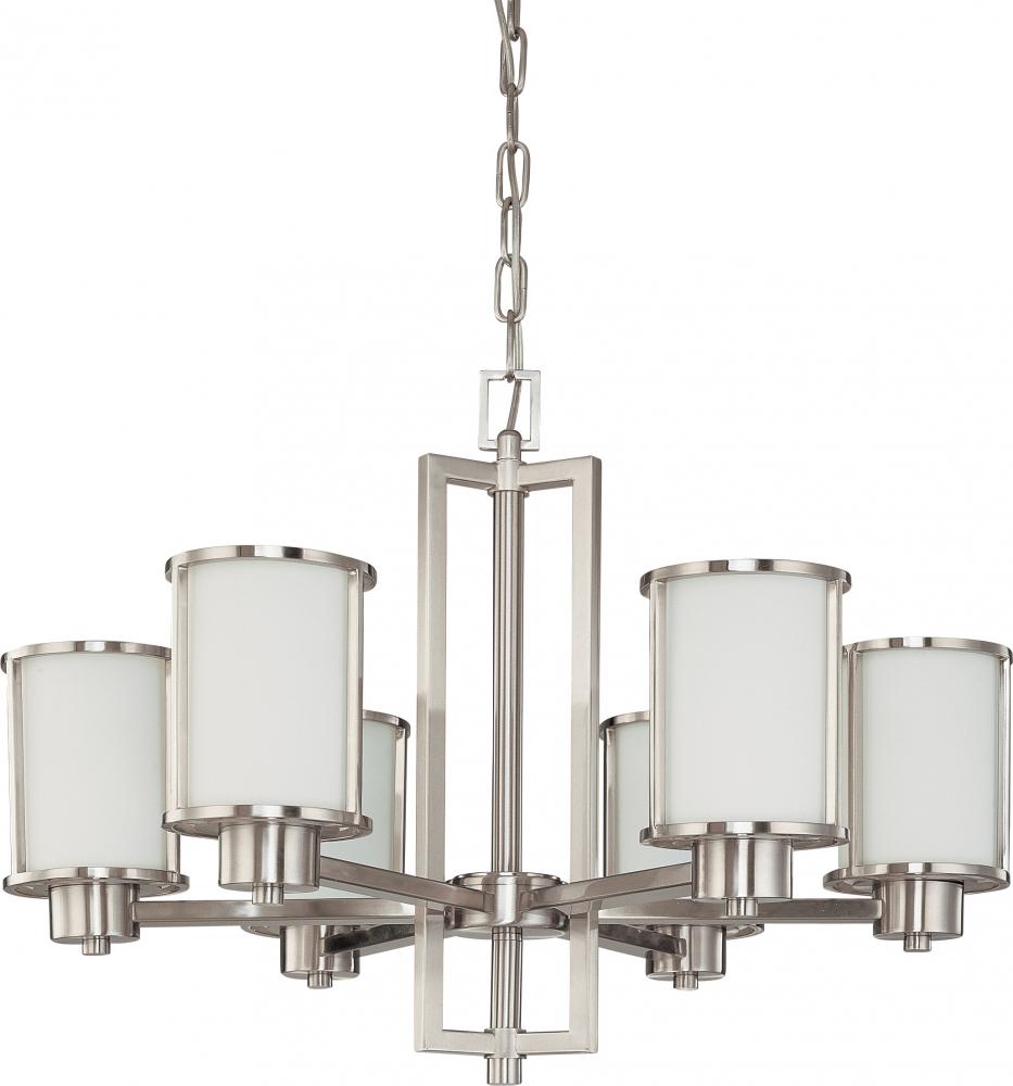 Traditional 6 Light Chandelier from the Odeon Collection