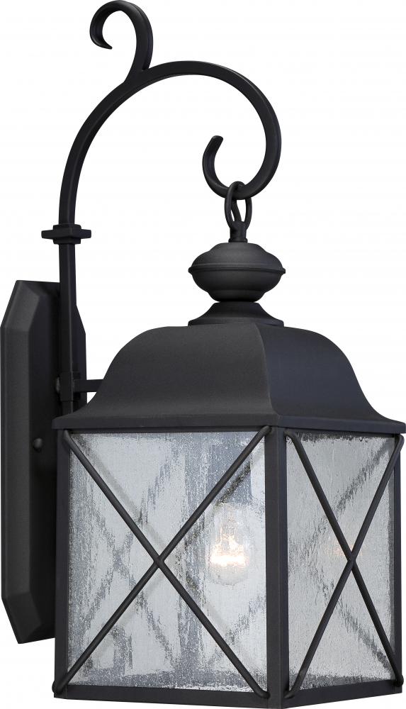 Wingate; 1 Light; 8 in.; Outdoor Wall Fixture with Clear Seed Glass; Finish
