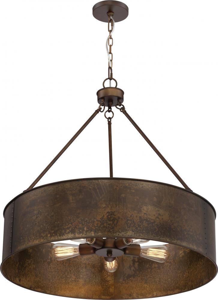 Traditional Drum Shade Pendant from the Kettle Collection