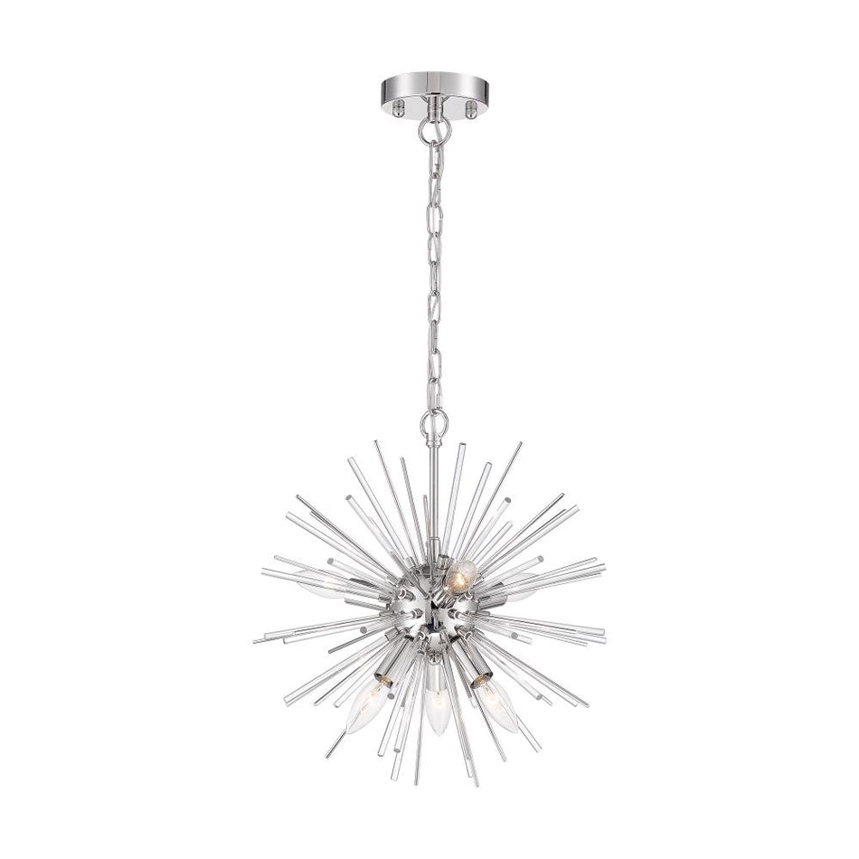 Contemporary 8 Light Chandelier from the Cirrus Collection
