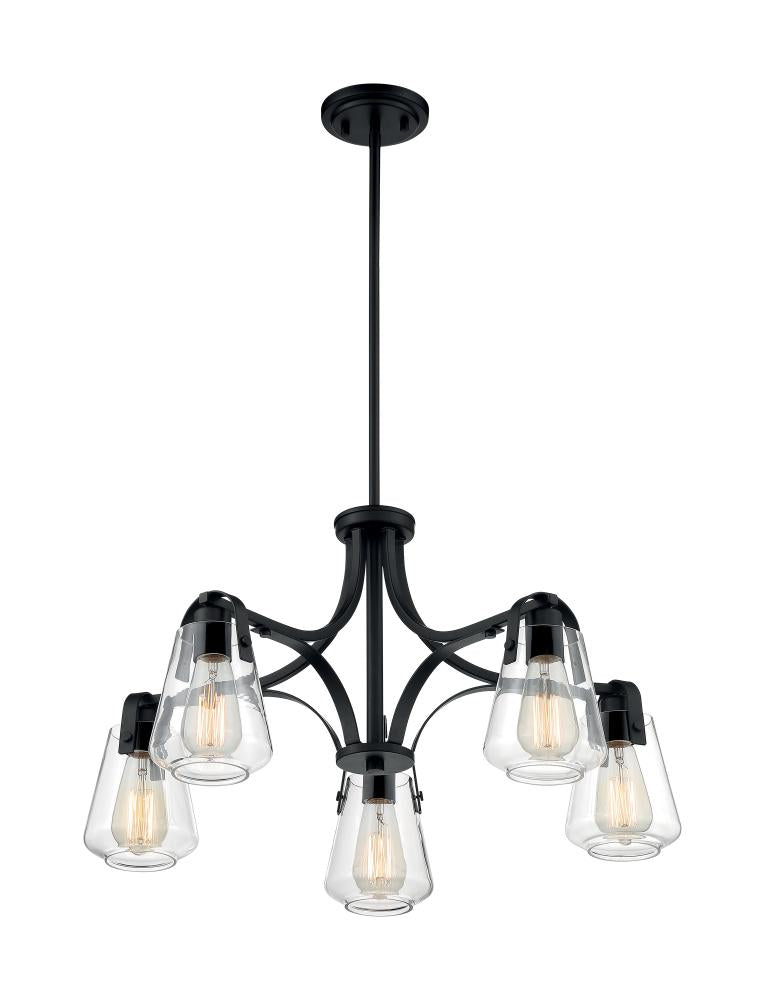Industrial 6 Light Chandelier from the Skybridge Collection
