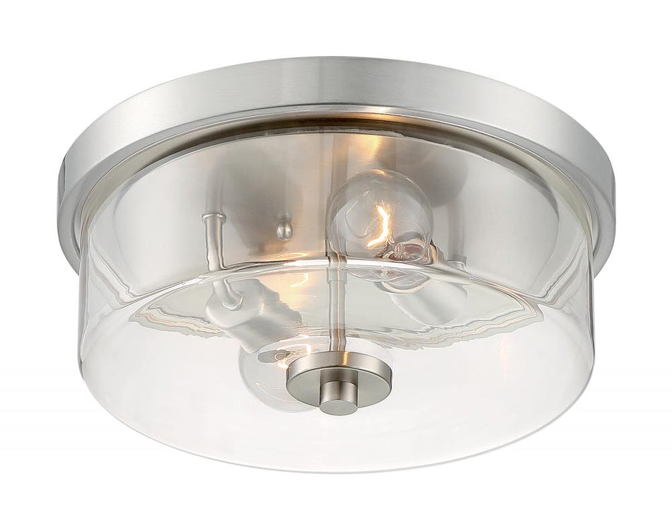 Contemporary Drum Shade Flush Mount from the Sommerset Collection