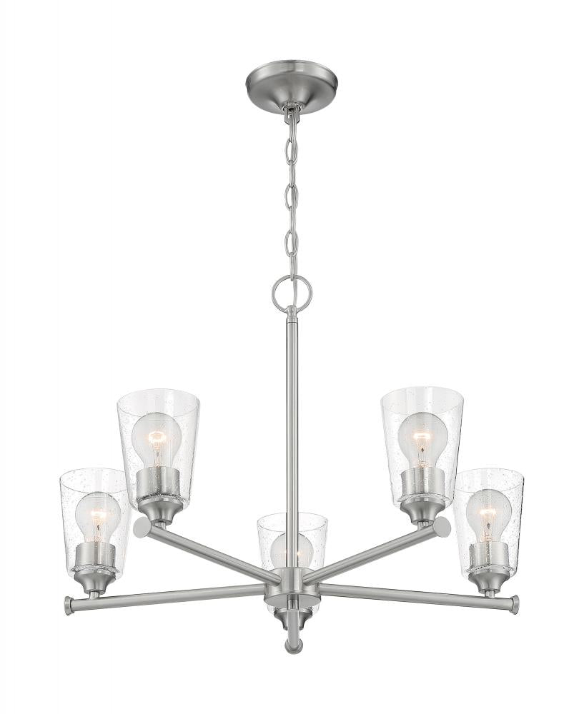 Traditional 5 Light Chandelier from the Bransel Collection