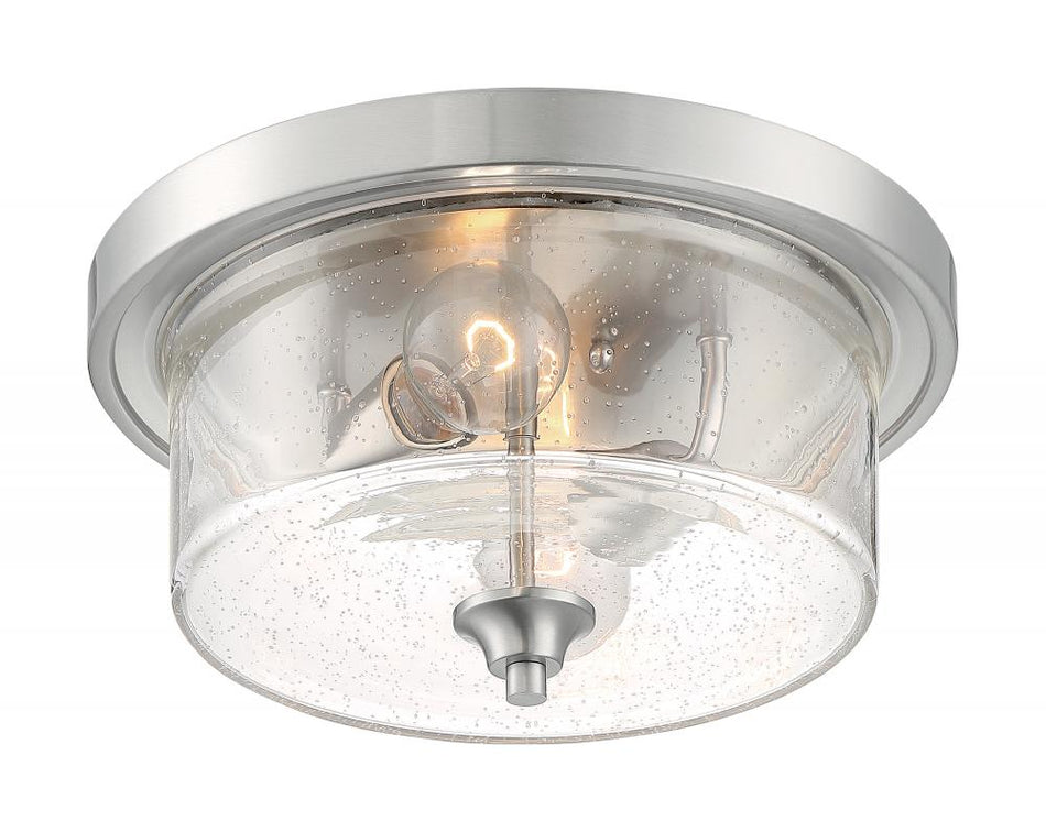 Traditional Drum Shade Flush Mount from the Bransel Collection
