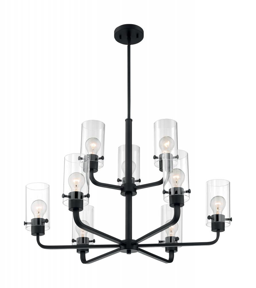 Contemporary 9 Light Chandelier from the Sommerset Collection