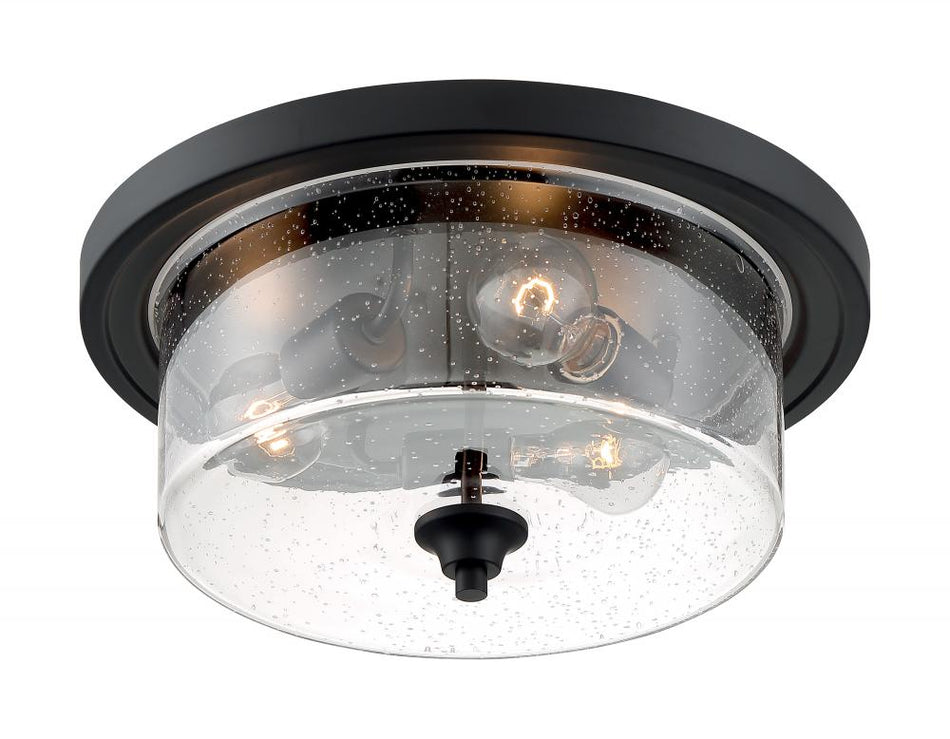 Traditional Drum Shade Flush Mount from the Bransel Collection