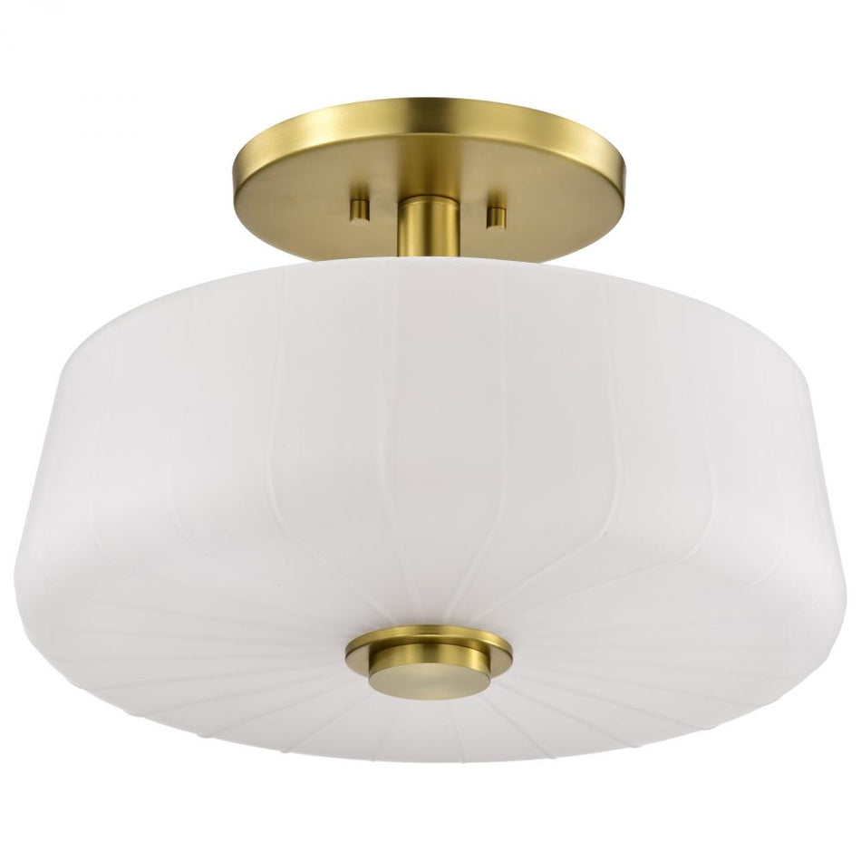 Drum Shade Semi-Flush Mount from the Lune Collection