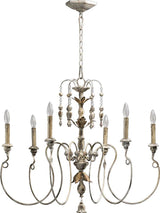 Traditional 6 Light Chandelier from the Salento Collection