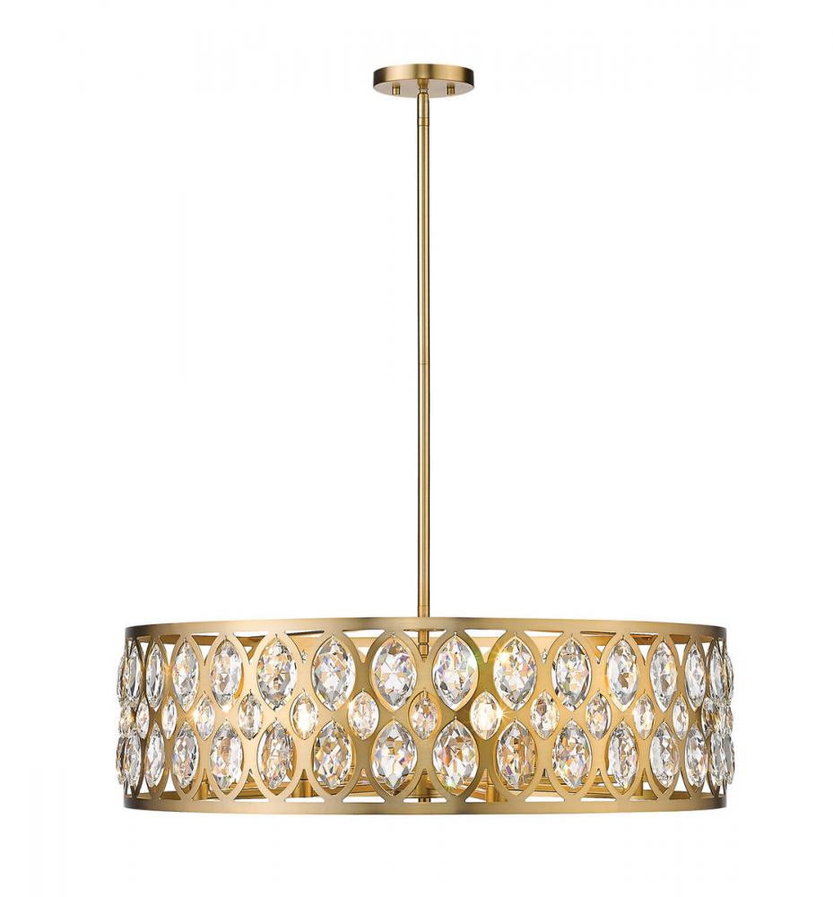 Contemporary 8 Light Chandelier from the Dealey Collection