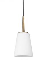 Driscoll contemporary 1-light LED indoor dimmable ceiling hanging single pendant light in brushed ni