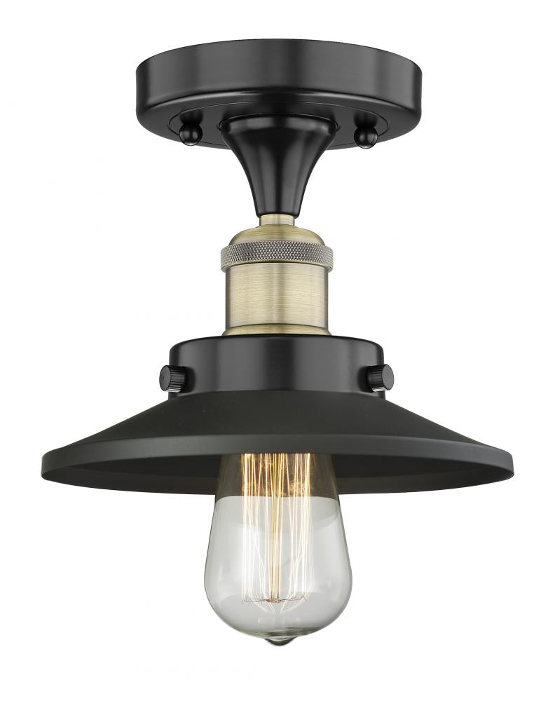 Contemporary Semi-Flush Mount from the Athens Water Glass Collection