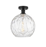 Contemporary Semi-Flush Mount from the Athens Water Glass Collection