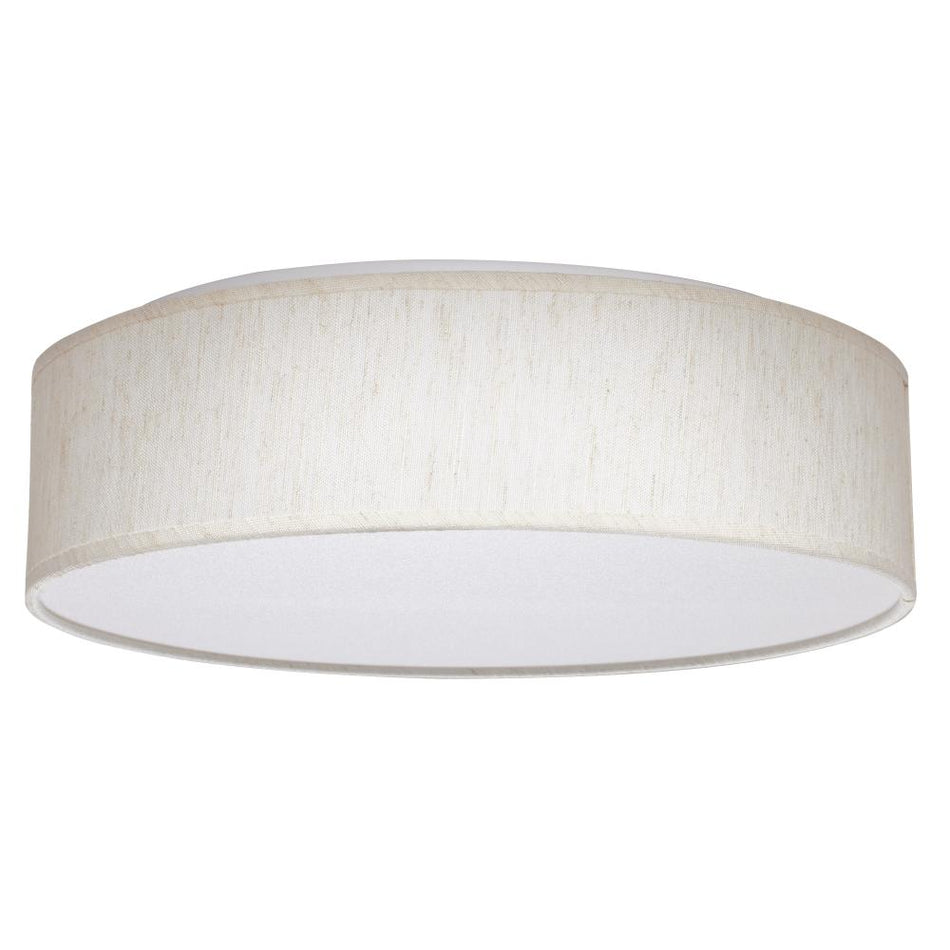 CCT Selectable, Fabric Drum LED Decor Flush Mount Fixture, Shade, Acrylic