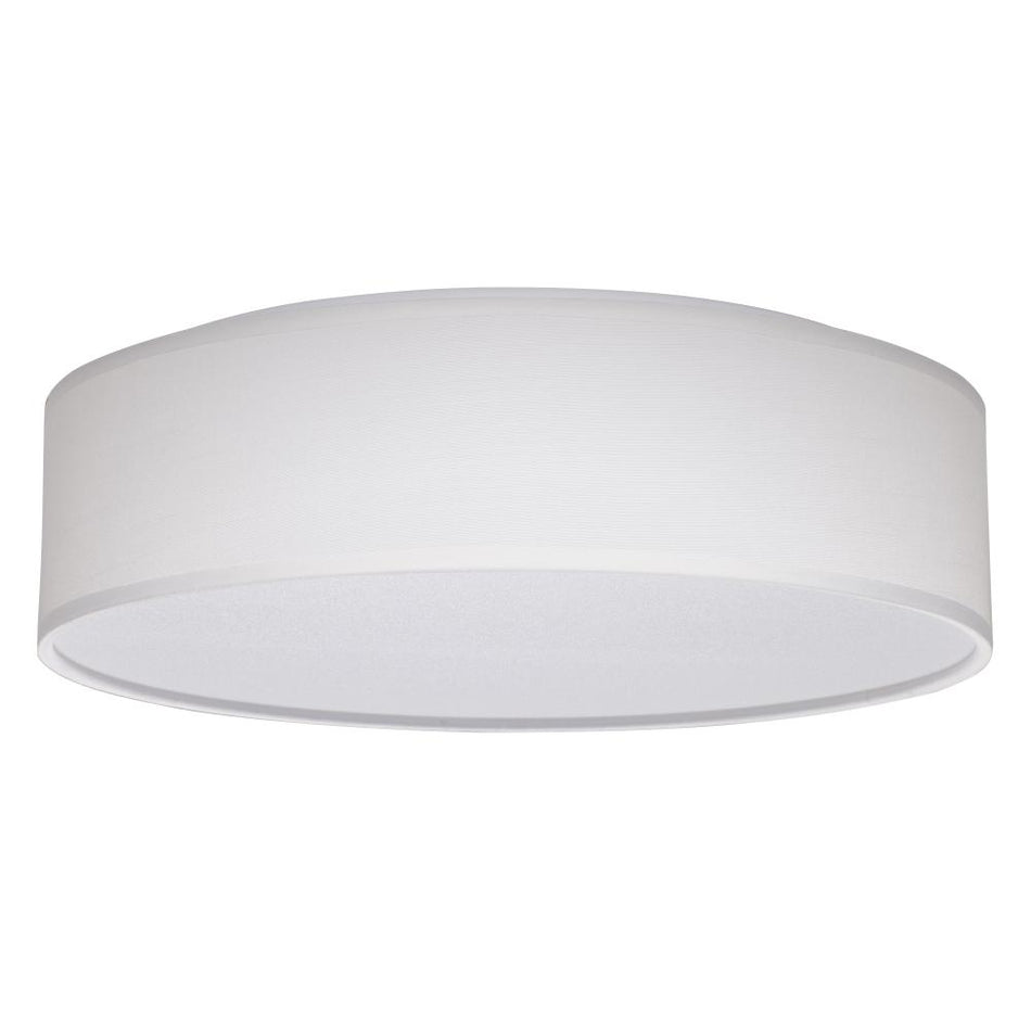 CCT Selectable, Fabric Drum LED Decor Flush Mount Fixture, Shade, Acrylic