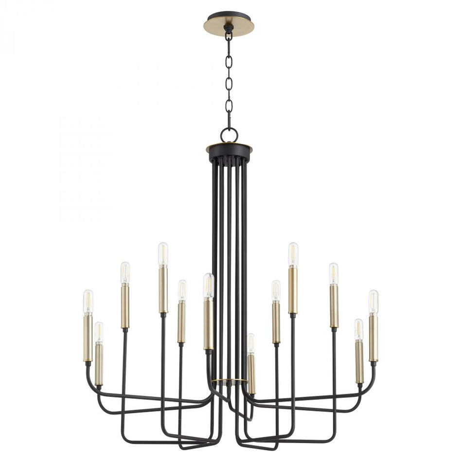 Contemporary 12 Light Chandelier from the Hope Collection
