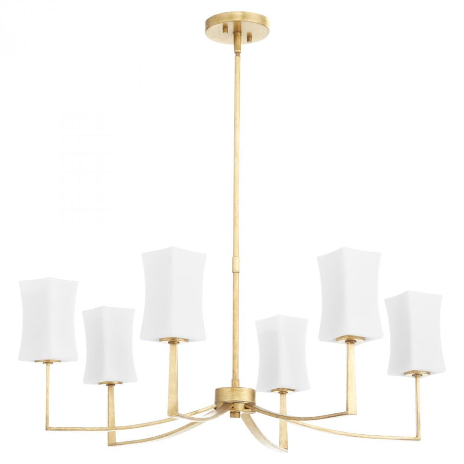 Contemporary 6 Light Chandelier from the Ayala Collection