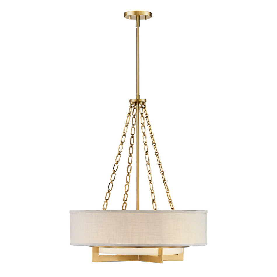 Traditional Drum Shade Pendant from the Brentwood Collection
