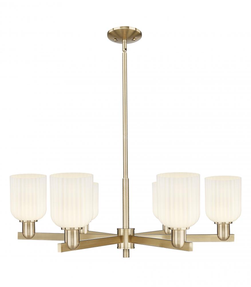Transitional 6 Light Chandelier from the Cobbleskill Collection