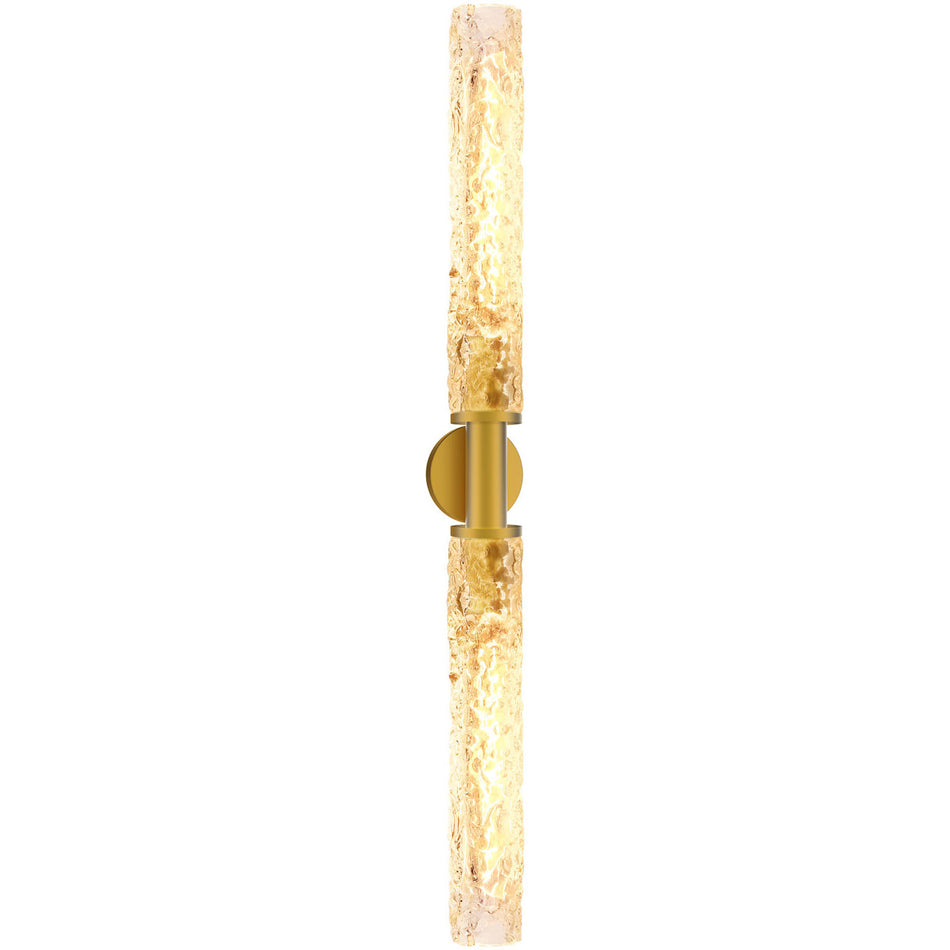 Wall Sconce Firenze Dual Clear Crystal Brushed Brass LED T10