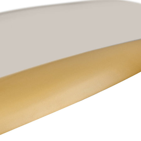 Sadie 18" Shallow Pan Pendant in Lacquered Brass with Light Taupe