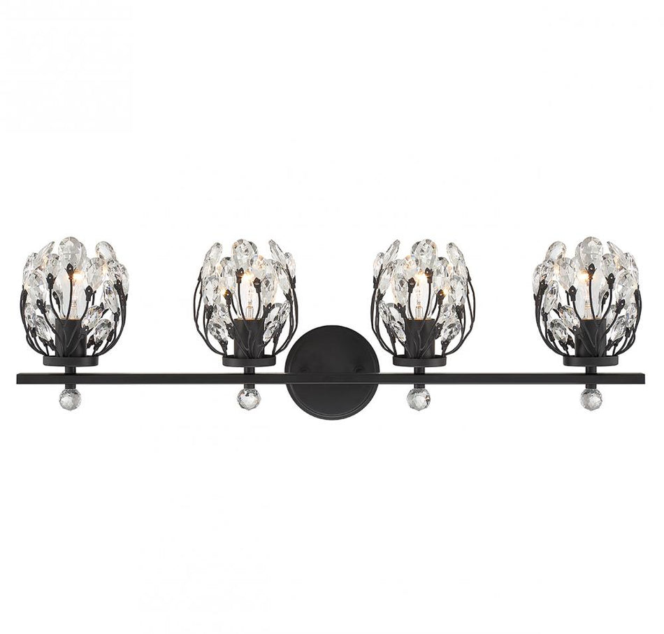 Transitional Vanity Light from the Moreno Collection