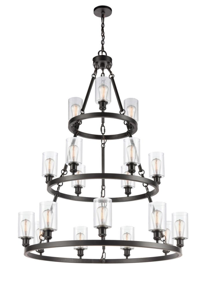 Transitional 18 Light Chandelier from the Clymer Collection