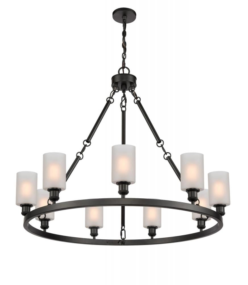 Transitional 9 Light Chandelier from the Clymer Collection