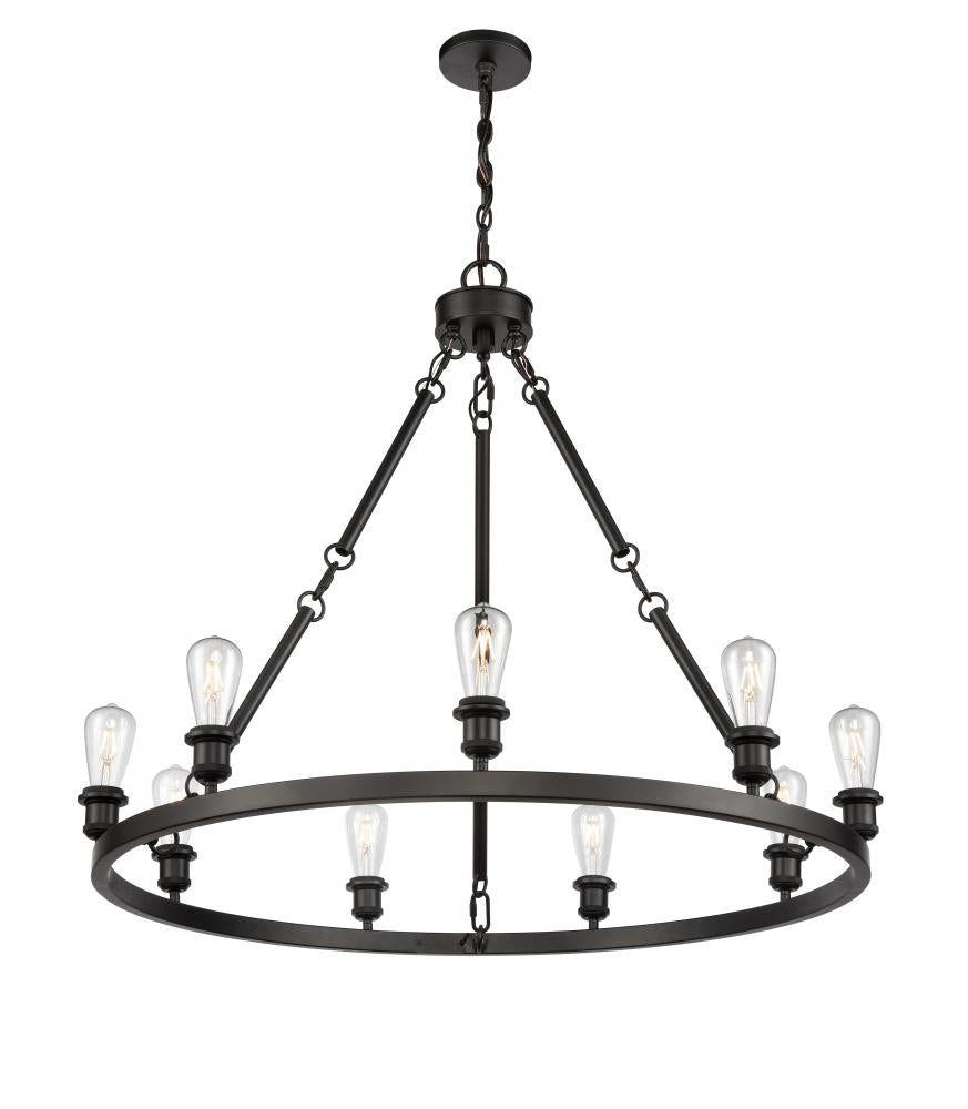 9 Light Chandelier from the Saloon Collection