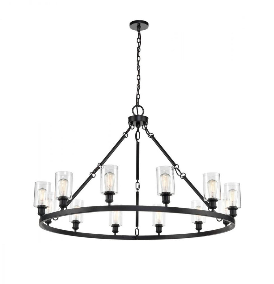 Transitional 12 Light Chandelier from the Clymer Collection