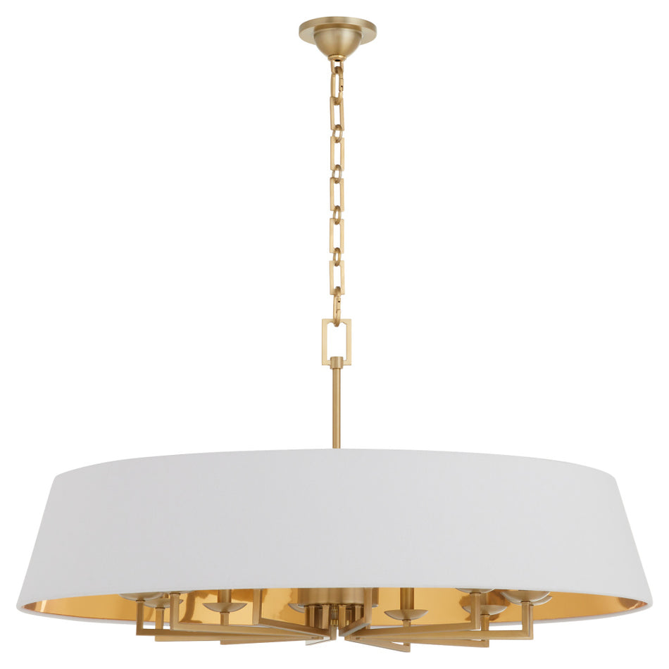 Transitional Drum Shade Pendant from the Karnes Collection