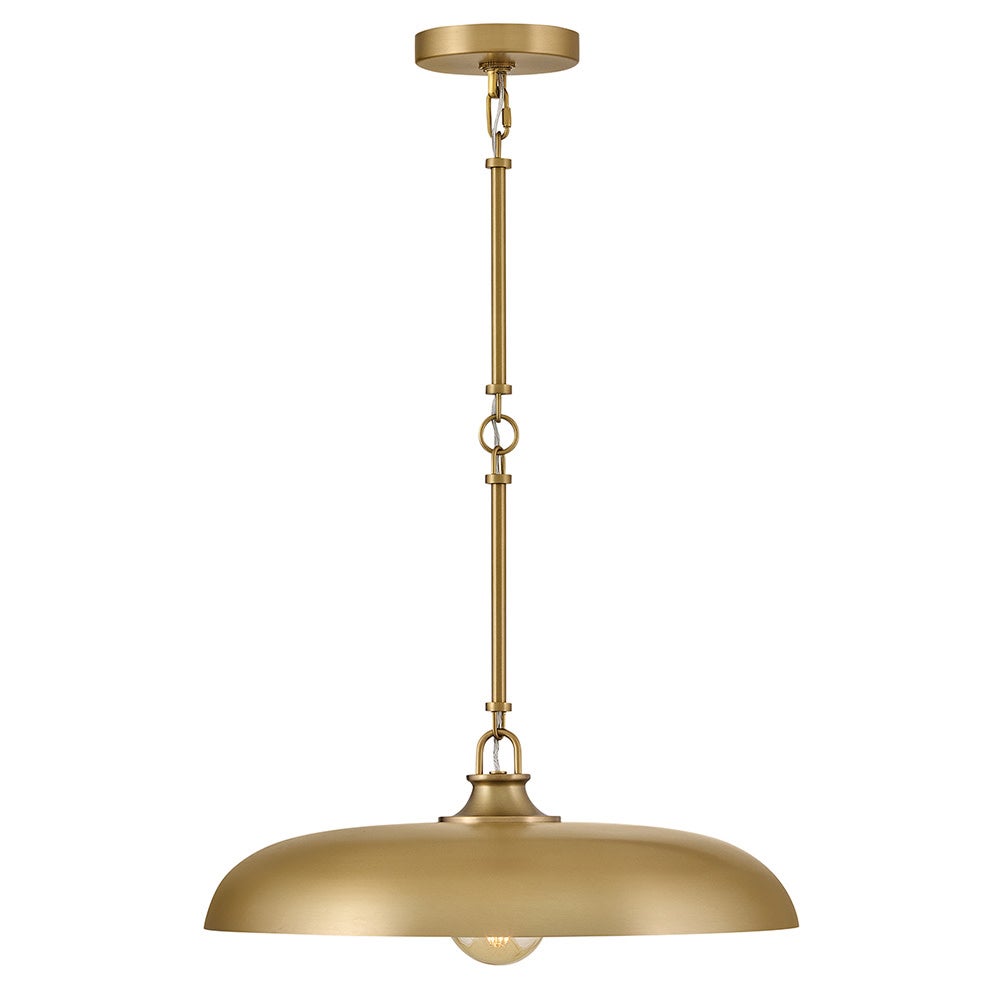 Sadie 18" Shallow Pan Pendant in Lacquered Brass