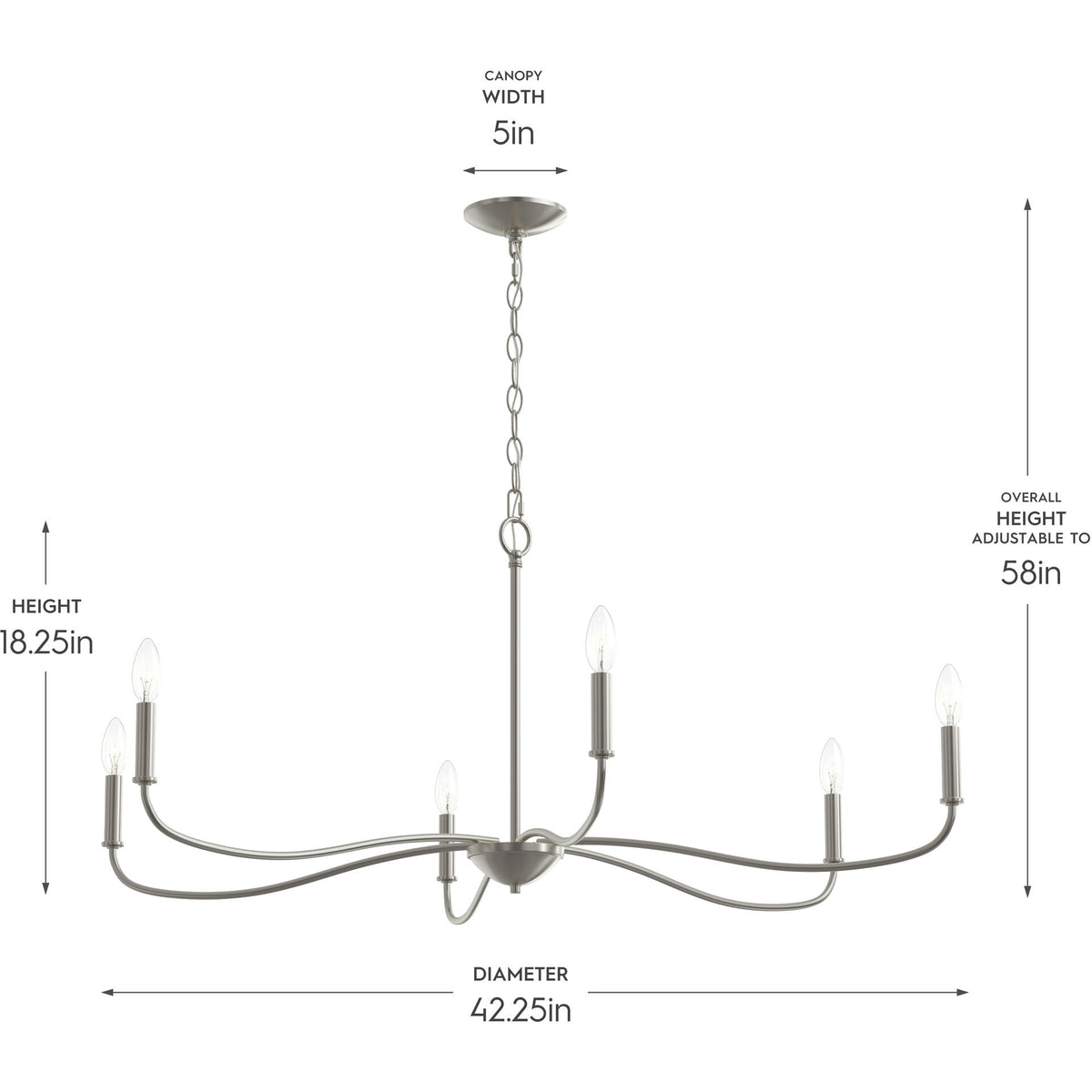 P400464-31m 6-L Large Chandelier