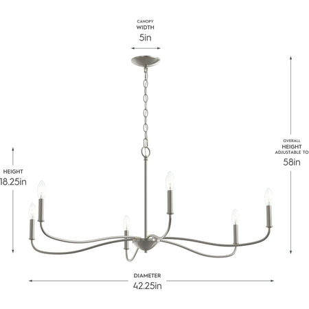 P400464-31m 6-L Large Chandelier