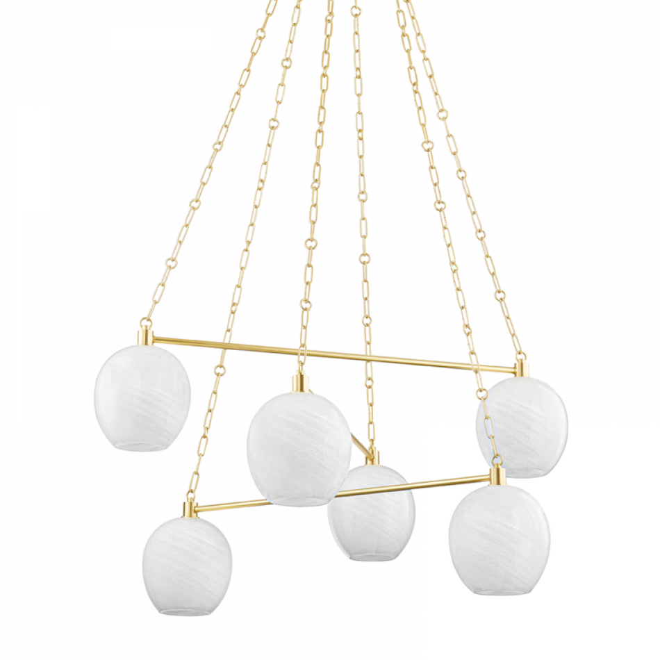 6 Light Chandelier from the Asbury Park Collection