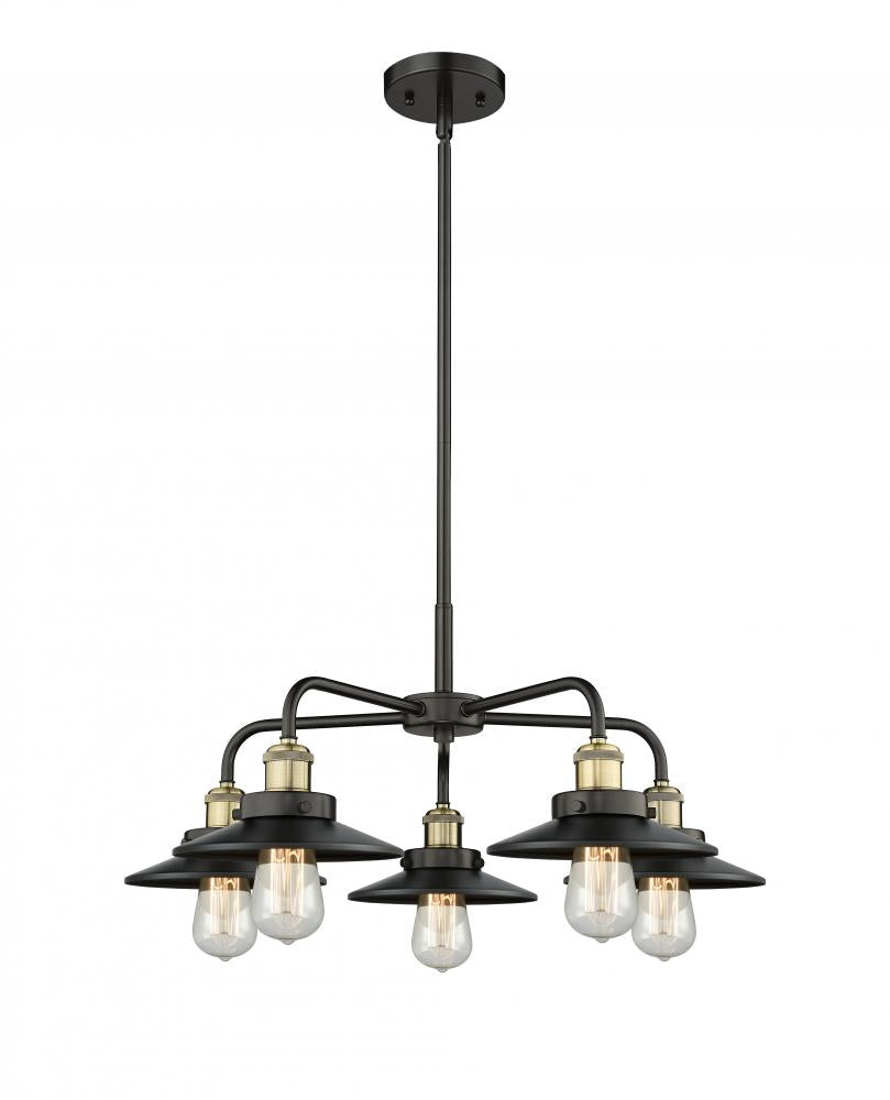Transitional 5 Light Chandelier from the Cone Collection