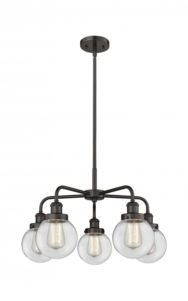 Transitional 5 Light Chandelier from the Cone Collection